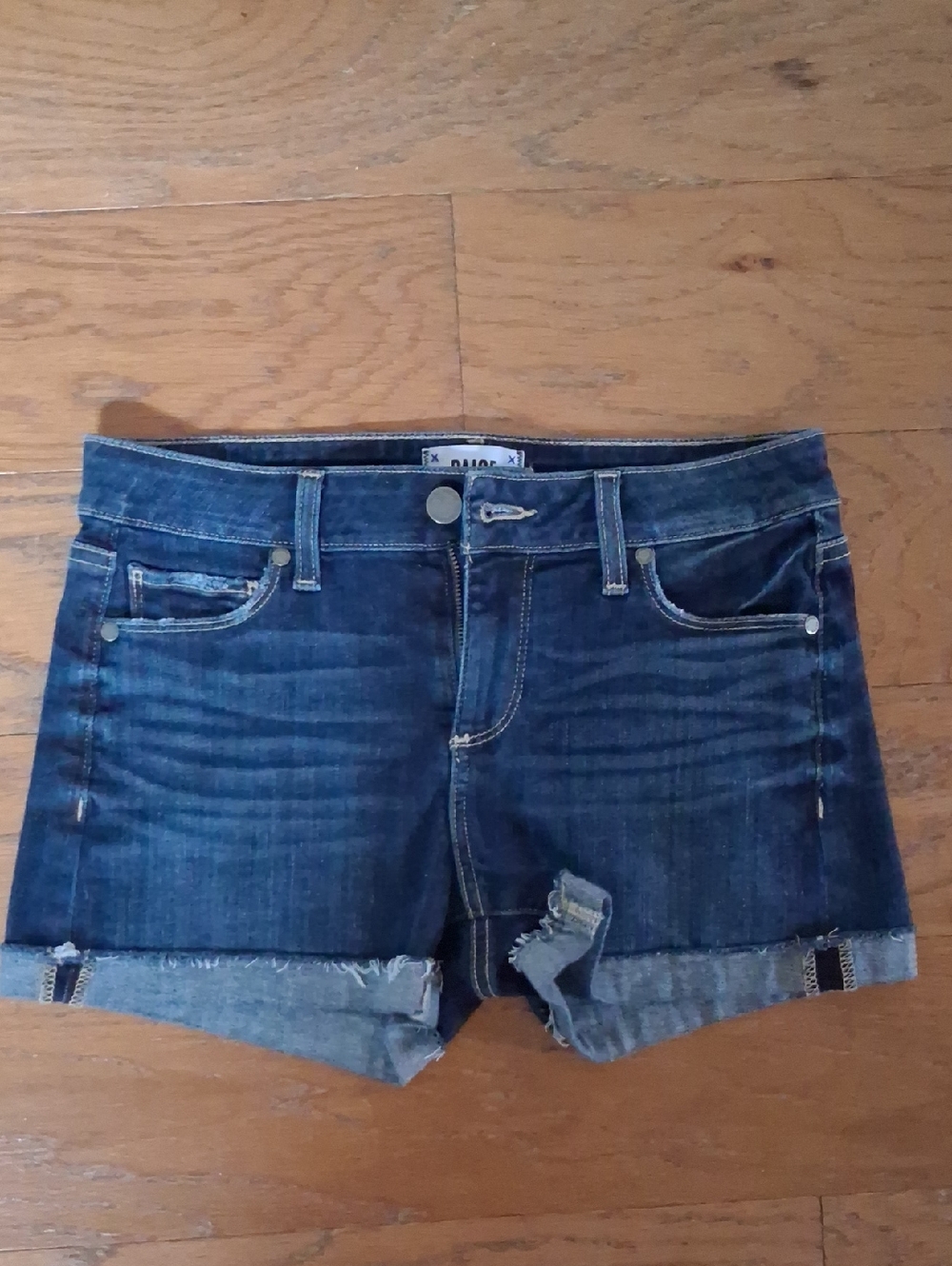 PAIGE Dark Blue Jean Shorts